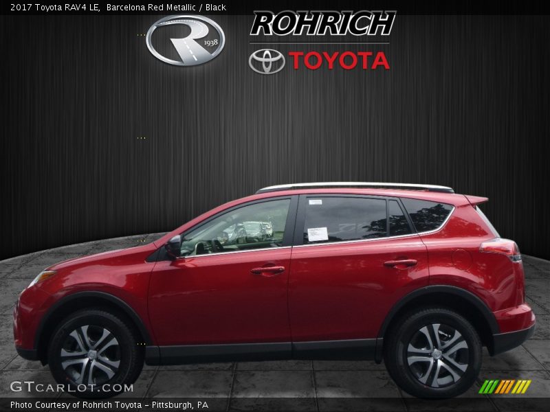 Barcelona Red Metallic / Black 2017 Toyota RAV4 LE