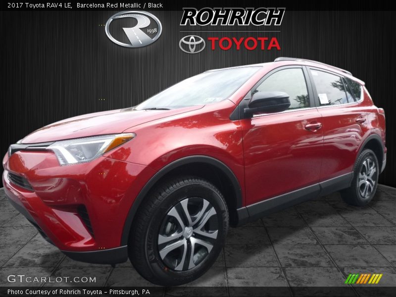 Barcelona Red Metallic / Black 2017 Toyota RAV4 LE