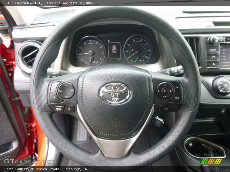 Barcelona Red Metallic / Black 2017 Toyota RAV4 LE