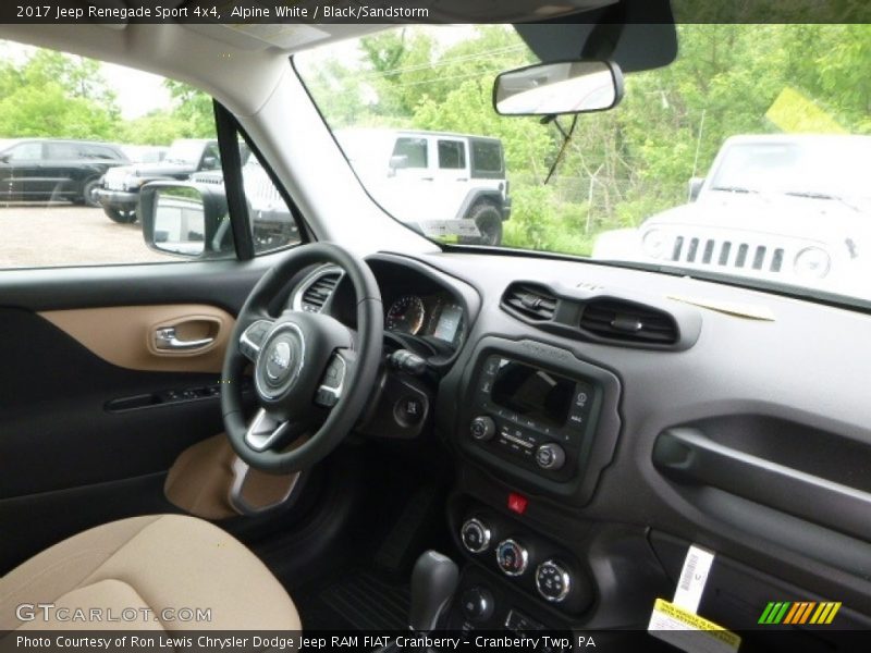 Alpine White / Black/Sandstorm 2017 Jeep Renegade Sport 4x4