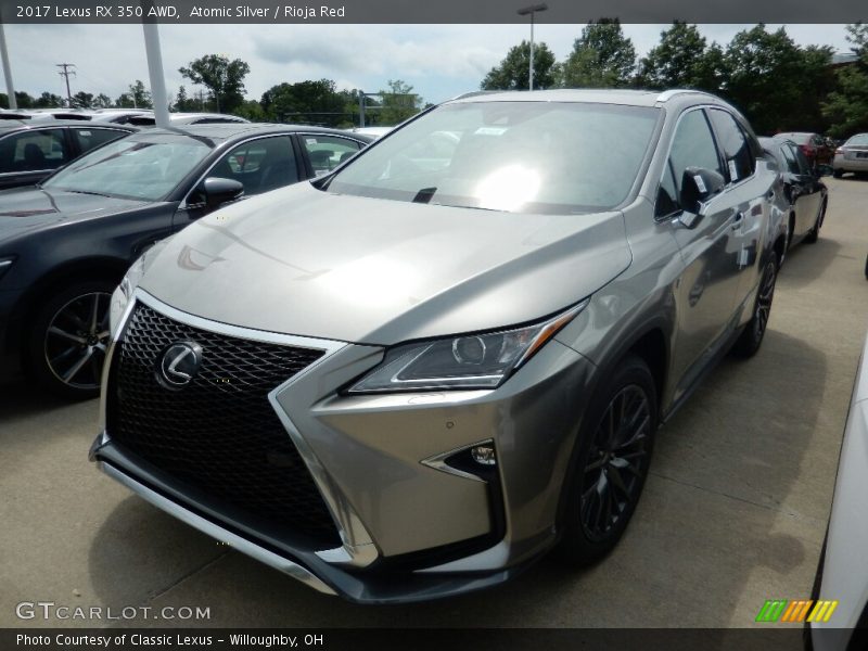 Atomic Silver / Rioja Red 2017 Lexus RX 350 AWD