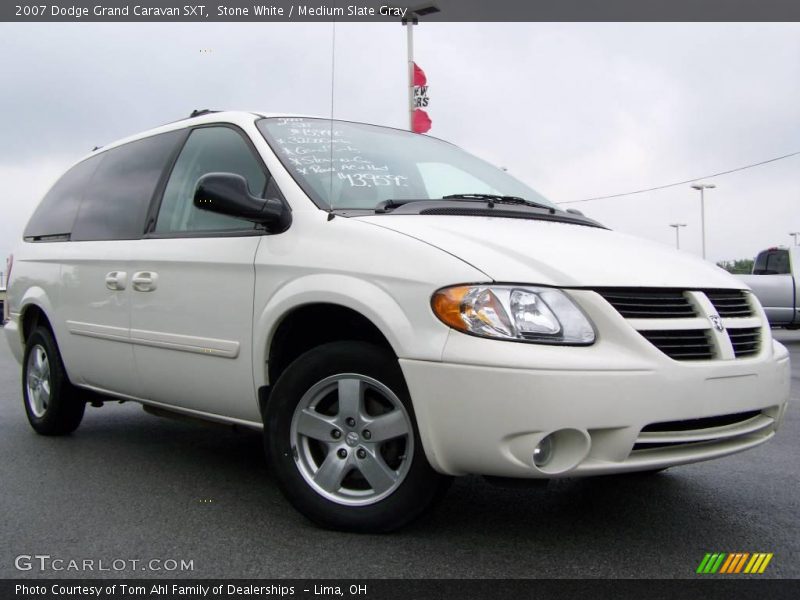 Stone White / Medium Slate Gray 2007 Dodge Grand Caravan SXT