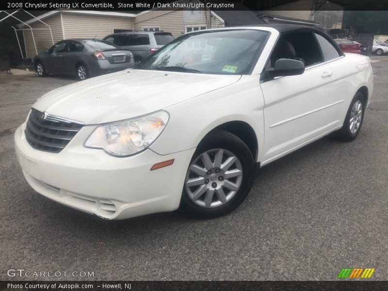 Stone White / Dark Khaki/Light Graystone 2008 Chrysler Sebring LX Convertible