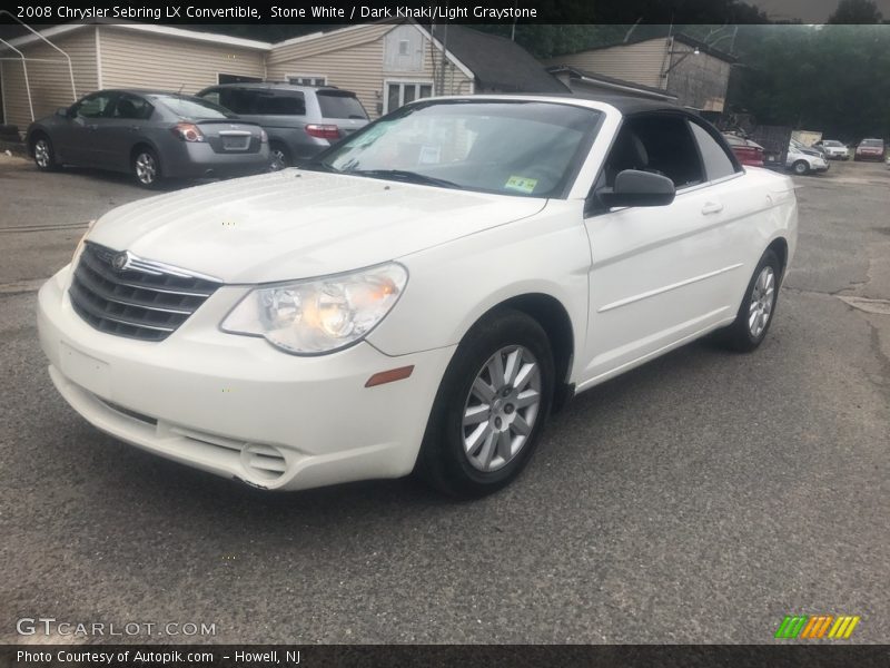 Stone White / Dark Khaki/Light Graystone 2008 Chrysler Sebring LX Convertible