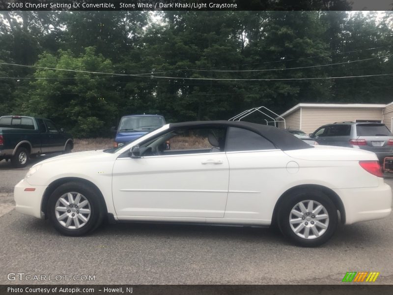 Stone White / Dark Khaki/Light Graystone 2008 Chrysler Sebring LX Convertible