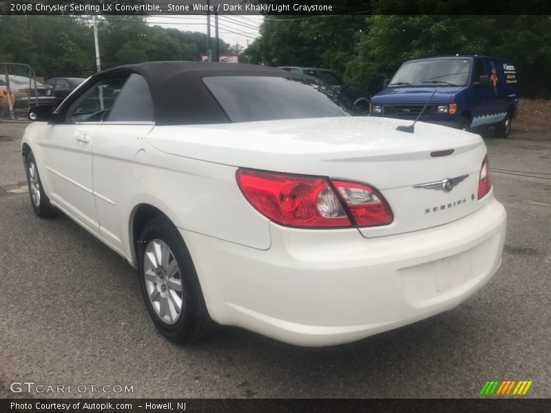 Stone White / Dark Khaki/Light Graystone 2008 Chrysler Sebring LX Convertible