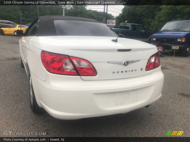 Stone White / Dark Khaki/Light Graystone 2008 Chrysler Sebring LX Convertible