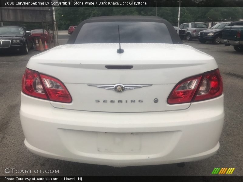 Stone White / Dark Khaki/Light Graystone 2008 Chrysler Sebring LX Convertible