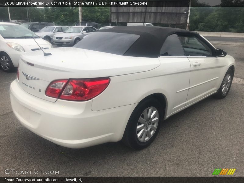 Stone White / Dark Khaki/Light Graystone 2008 Chrysler Sebring LX Convertible