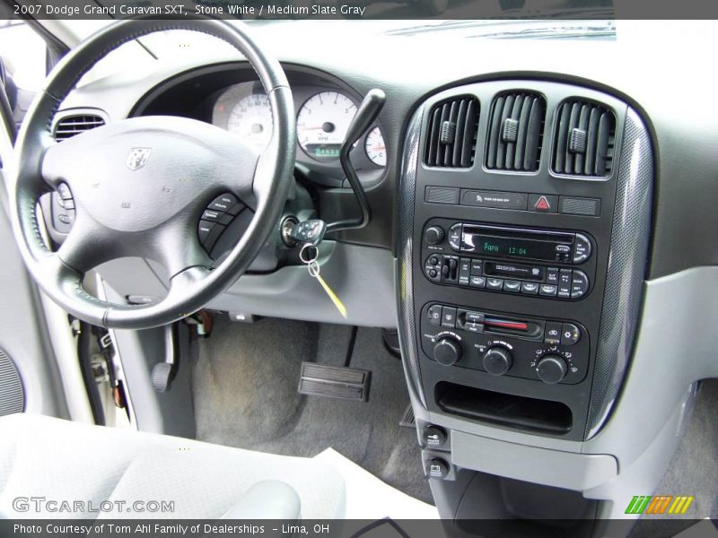Stone White / Medium Slate Gray 2007 Dodge Grand Caravan SXT