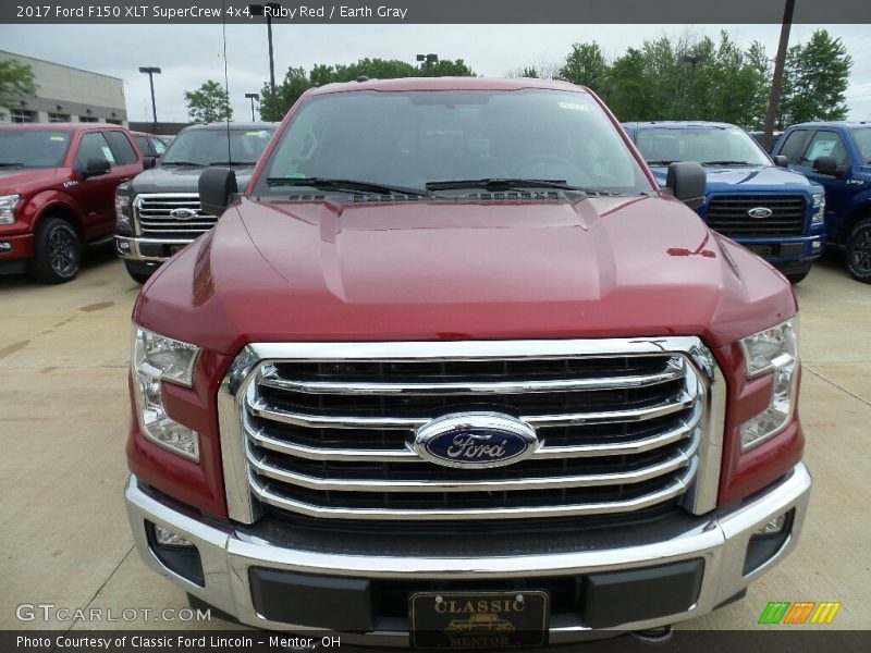 Ruby Red / Earth Gray 2017 Ford F150 XLT SuperCrew 4x4