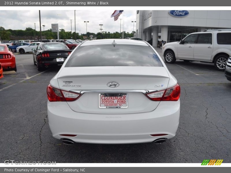 Shimmering White / Black 2012 Hyundai Sonata Limited 2.0T