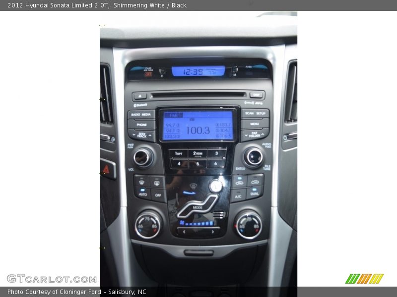 Shimmering White / Black 2012 Hyundai Sonata Limited 2.0T