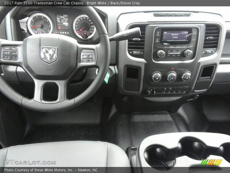 Bright White / Black/Diesel Gray 2017 Ram 3500 Tradesman Crew Cab Chassis