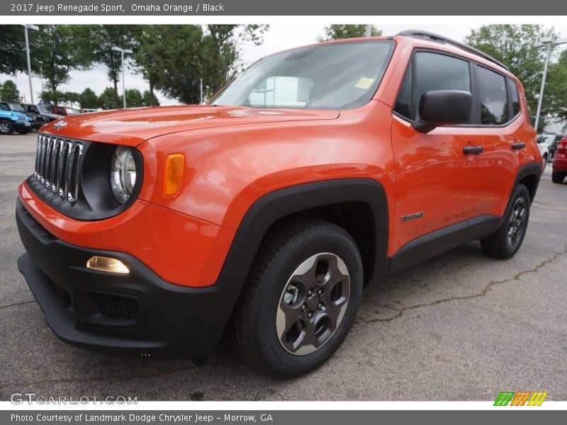 Omaha Orange / Black 2017 Jeep Renegade Sport