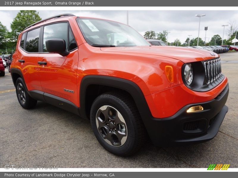 Omaha Orange / Black 2017 Jeep Renegade Sport