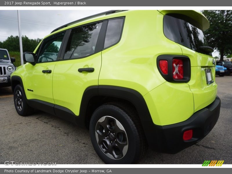 Hypergreen / Black 2017 Jeep Renegade Sport