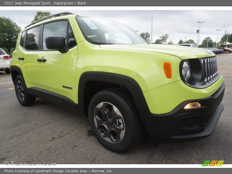 Hypergreen / Black 2017 Jeep Renegade Sport