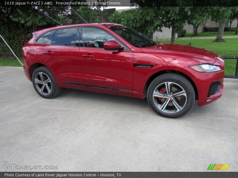 Firenze Red Metallic / Ebony/Pimento 2018 Jaguar F-PACE S AWD