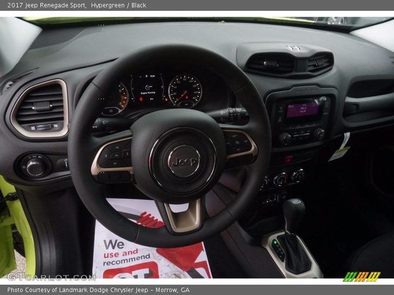 Hypergreen / Black 2017 Jeep Renegade Sport