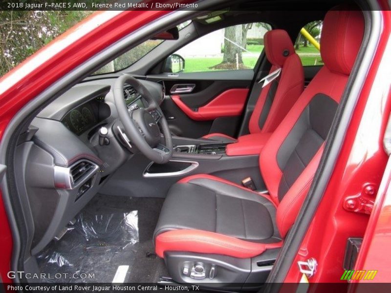  2018 F-PACE S AWD Ebony/Pimento Interior