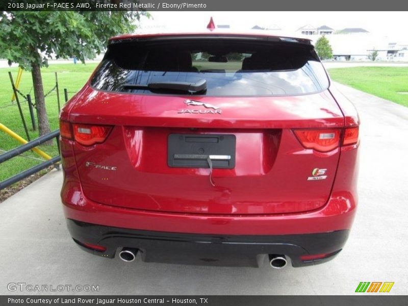 Firenze Red Metallic / Ebony/Pimento 2018 Jaguar F-PACE S AWD