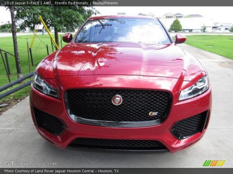 Firenze Red Metallic / Ebony/Pimento 2018 Jaguar F-PACE S AWD