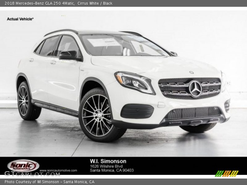 Cirrus White / Black 2018 Mercedes-Benz GLA 250 4Matic