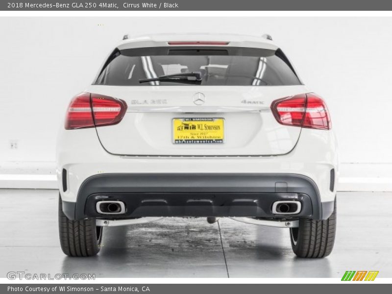 Cirrus White / Black 2018 Mercedes-Benz GLA 250 4Matic