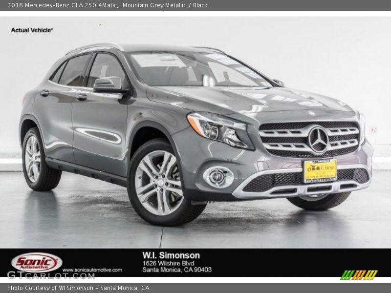 Mountain Grey Metallic / Black 2018 Mercedes-Benz GLA 250 4Matic