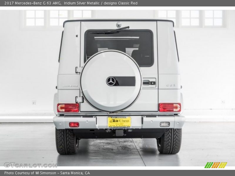 Iridium Silver Metallic / designo Classic Red 2017 Mercedes-Benz G 63 AMG
