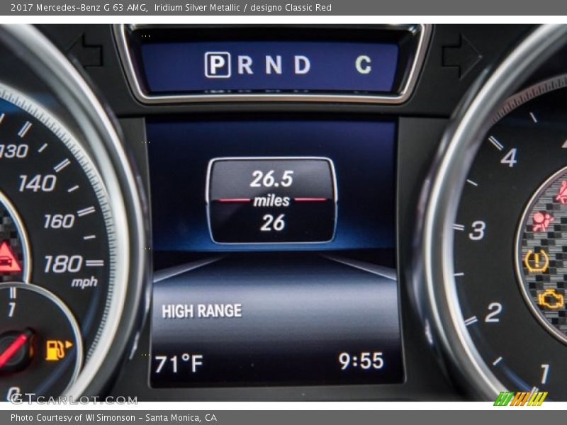 Iridium Silver Metallic / designo Classic Red 2017 Mercedes-Benz G 63 AMG
