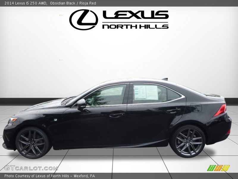 Obsidian Black / Rioja Red 2014 Lexus IS 250 AWD