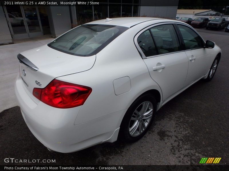 Moonlight White / Stone 2011 Infiniti G 25 x AWD Sedan