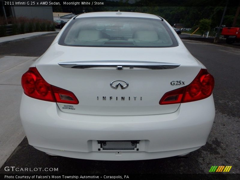 Moonlight White / Stone 2011 Infiniti G 25 x AWD Sedan