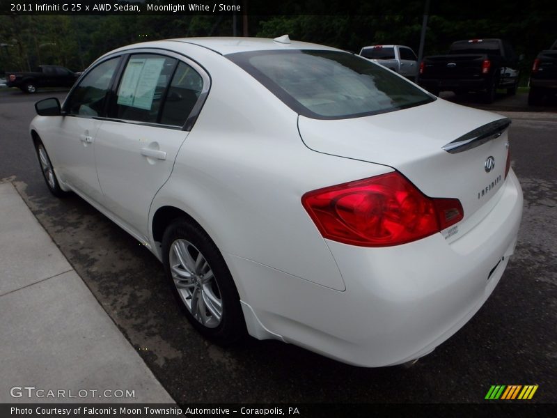 Moonlight White / Stone 2011 Infiniti G 25 x AWD Sedan