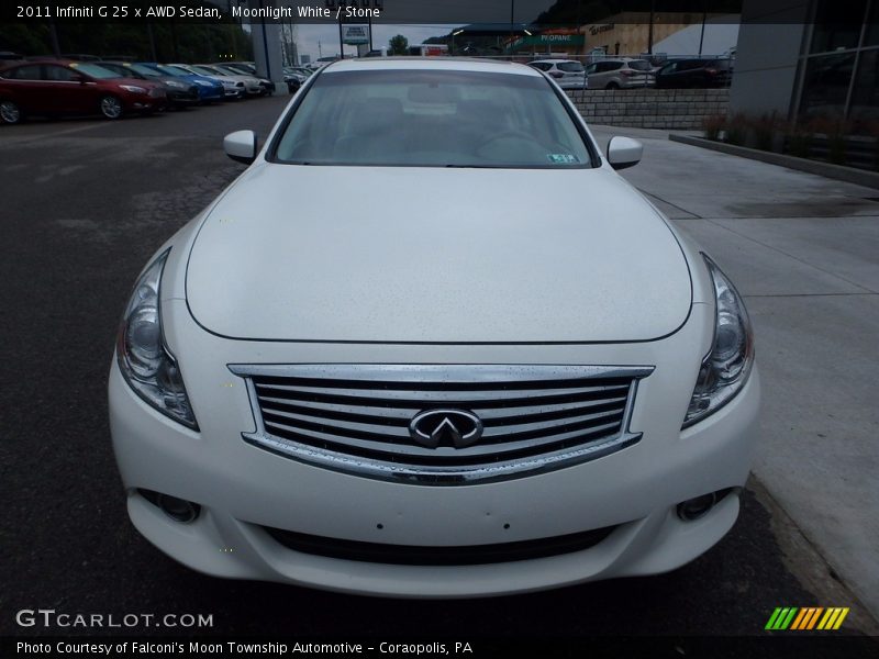 Moonlight White / Stone 2011 Infiniti G 25 x AWD Sedan