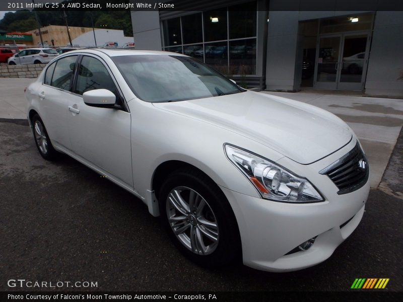 Moonlight White / Stone 2011 Infiniti G 25 x AWD Sedan