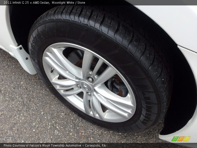 Moonlight White / Stone 2011 Infiniti G 25 x AWD Sedan