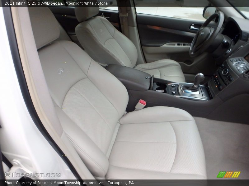 Moonlight White / Stone 2011 Infiniti G 25 x AWD Sedan