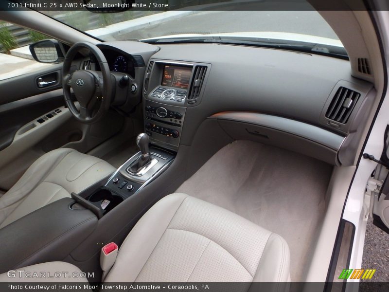 Moonlight White / Stone 2011 Infiniti G 25 x AWD Sedan