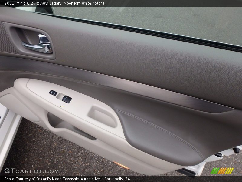 Moonlight White / Stone 2011 Infiniti G 25 x AWD Sedan
