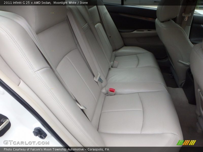 Moonlight White / Stone 2011 Infiniti G 25 x AWD Sedan