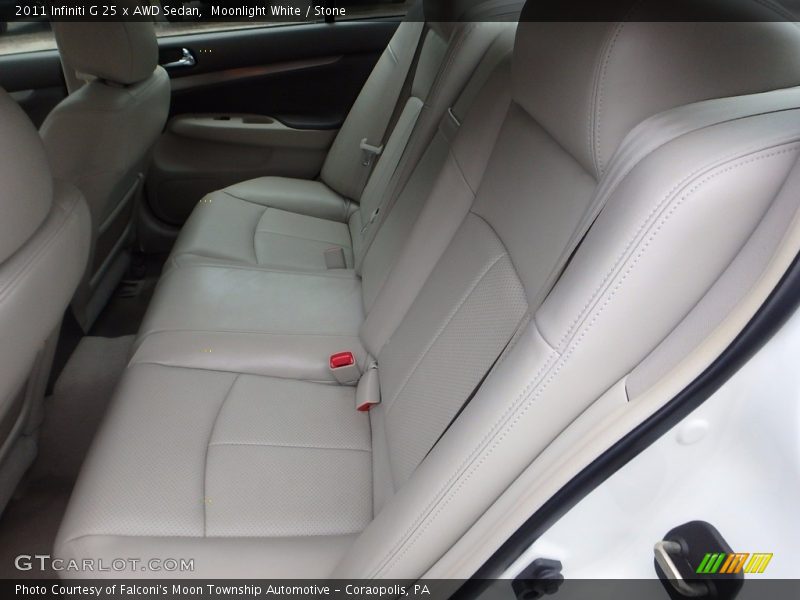 Moonlight White / Stone 2011 Infiniti G 25 x AWD Sedan