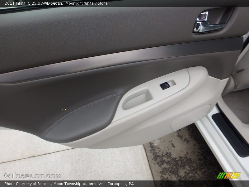 Moonlight White / Stone 2011 Infiniti G 25 x AWD Sedan