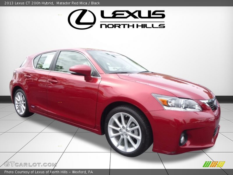 Matador Red Mica / Black 2013 Lexus CT 200h Hybrid