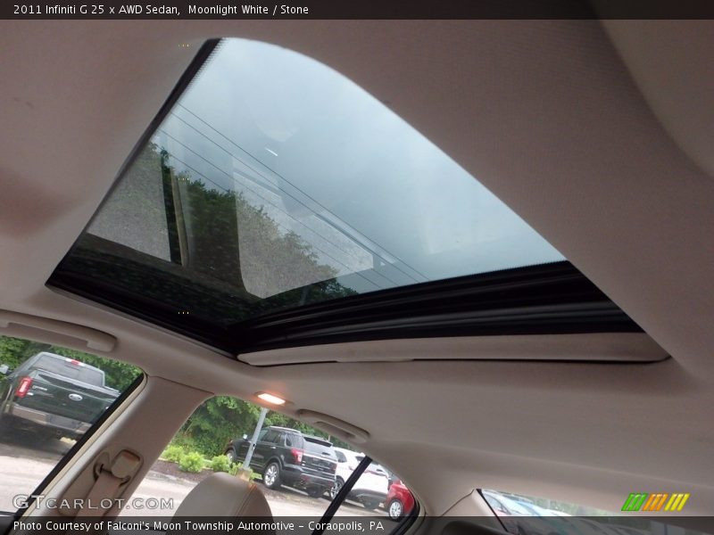 Moonlight White / Stone 2011 Infiniti G 25 x AWD Sedan