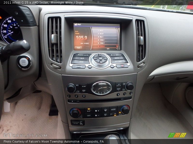Moonlight White / Stone 2011 Infiniti G 25 x AWD Sedan