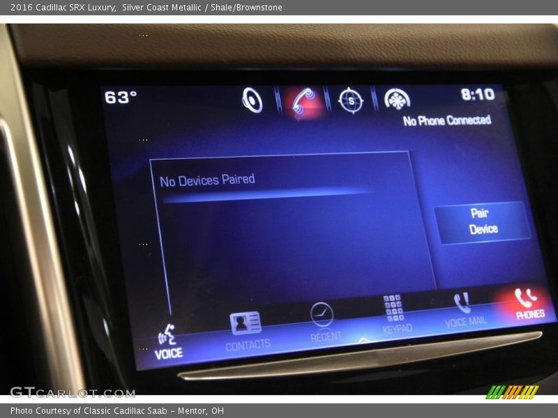 Silver Coast Metallic / Shale/Brownstone 2016 Cadillac SRX Luxury