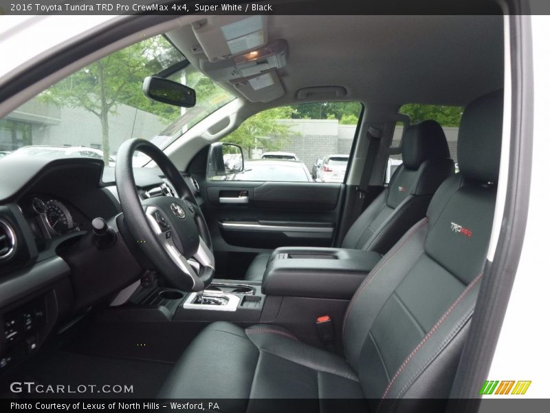 Front Seat of 2016 Tundra TRD Pro CrewMax 4x4